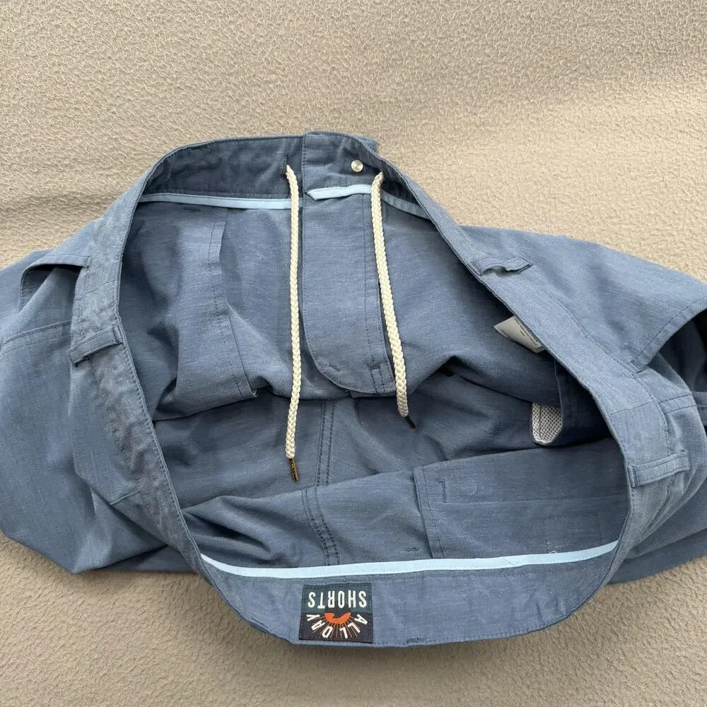 Faherty All Day Shorts Mens 38 Blue‎ 9 Inseam Chino Stretch Drawstring Casual